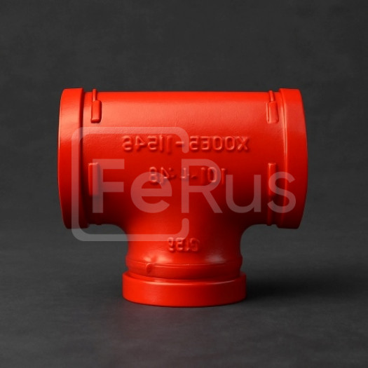 Переходной тройник под муфту грувлок ДУ 100x65 (ДН 114х76) 4x21/2